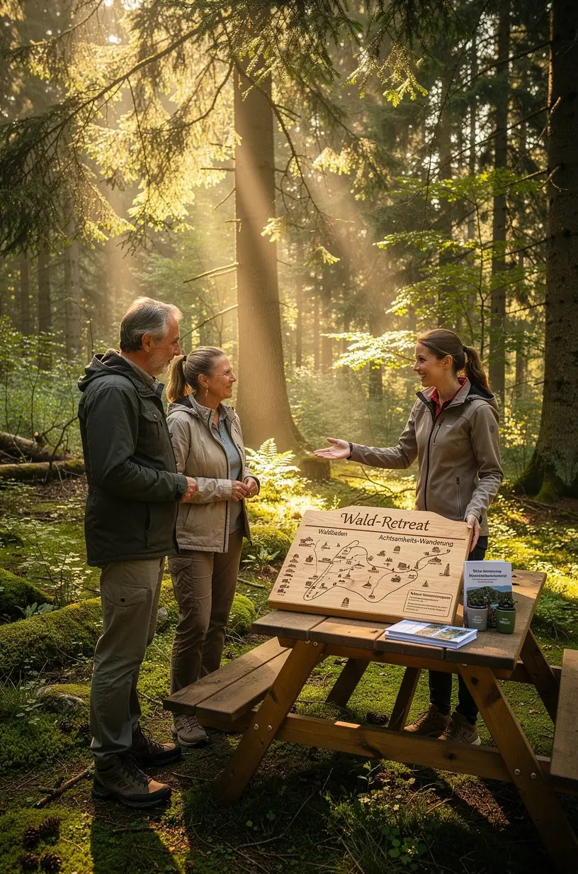 Nahaufnahme von Händen, die heimische Pflanzen während eines Naturerkundungskurses berühren.